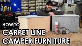 HOW TO PROFESSIONALLY CARPET LINE YOUR CAMPERVAN FURNITURE A step by step guide [upl. by Dowlen]