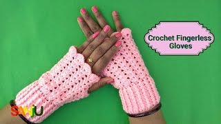 Crochet Fingerless Gloves [upl. by Florence]