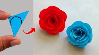 HOW TO MAKE JISOOs FLOWER 🌹 Paper Flower Making Step By Step  DIY Origami Flower [upl. by Yerd]