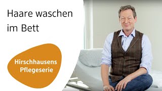 Zu pflegende Angehörige So waschen Sie im Bett die Haare  Hirschhausens Pflegeserie [upl. by Ahsilet]