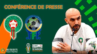 Conférence de Presse de Regragui après Maroc  Tanzanie 🇲🇦🇹🇿  Coupe dAfrique CAN 2023 [upl. by Dnilasor]