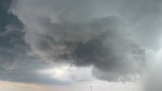 Clouds Churn as TornadoWarned Storm Hits Texas [upl. by Eimerej330]