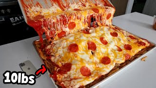 Massive tray of PIZZA FRIES 11706 Calories [upl. by Nauqan]