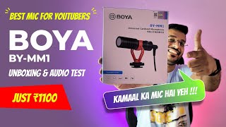 Best vlogging shotgun mic for YouTube  BOYA BYMM1 Review amp Audio Test  mic kaise use kare boya [upl. by Iram]