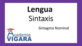 Sintaxis Sintagma Nominal  Academia Vigara [upl. by Trocki]