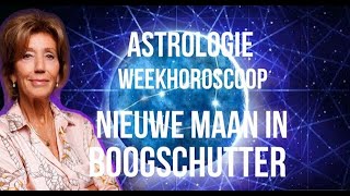 ASTROLOGIE WEEKHOROSCOOP 9 TOT 16 DECEMBER 2023 NIEUWE MAAN IN BOOGSCHUTTER ASTROLOOG IRMA V D WIJK [upl. by Enoyrt]