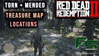 Red Dead Redemption Torn  Mended Treasure Map Locations [upl. by Moody]