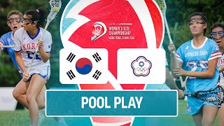 Korea v Chinese Taipei  Pool Play Highlights  2024 World Lacrosse Womens U20 Championship [upl. by Pattani]