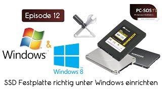 Wichtigste Einstellungen für SSD Festplatten unter Windows 7 amp 8  PC SOS TV [upl. by Couchman933]