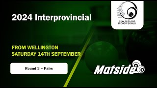 NZ Indoor Bowls 2024 Interprovincial – Round 3  Pairs  Counties v Manawatu [upl. by Sallad]