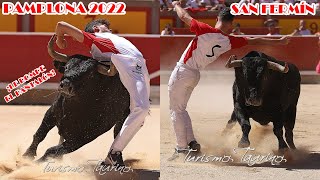 😳¡LE ROMPE EL PANTALÓN😳 CONCURSO DE RECORTADORES DE PAMPLONA 2022  🔴⚪️SAN FERMIN⚪️🔴 [upl. by Townie]