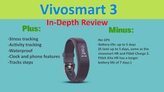 Garmin Vivosmart 3 In depth Review [upl. by Naugal772]