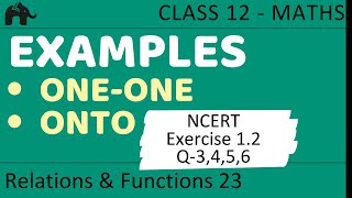 Maths Relations amp Functions part 23 Example oneone onto CBSE class 12 Mathematics XII [upl. by Eudoca]