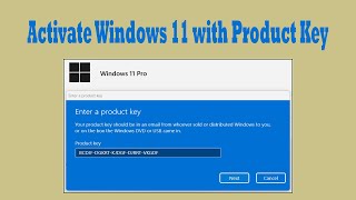 How to Activate Windows 11 with Product Key [upl. by Eardna871]