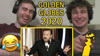 Ricky Gervais Golden Globes 2020 REACTION 😂😂 HES A SAVAGE [upl. by Riocard]