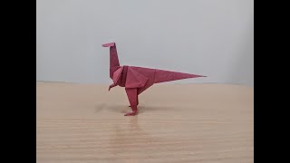 Origami Dinosaur Ornithomimus [upl. by Ennahteb]