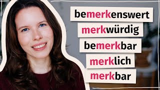 Bemerkenswert merkwürdig merklich Was ist der Unterschied Deutsch B2 C1 [upl. by Nylg]