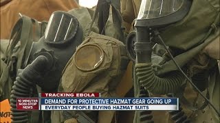 Demand for hazmat suits protective gear climbs as Ebola fears rise [upl. by Sashenka182]