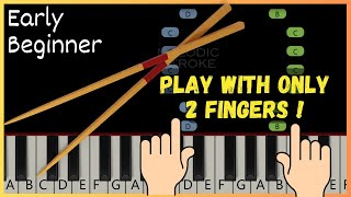 Chopsticks  play this with just 2 fingers  VERY EASY BEGINNER PIANO TUTORIAL [upl. by Hutton]