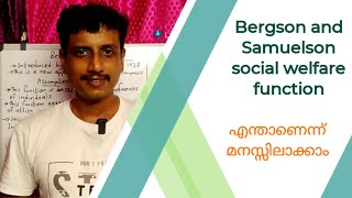 Bergson and Samuelson social welfare function  Malayalam  Deepesh Manoharan  LIFE ECONOMICS [upl. by Laurita790]