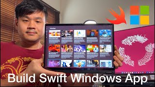 Build Swift Windows News App with WinSDK  WinUI  SwiftWinRT [upl. by Jillayne349]