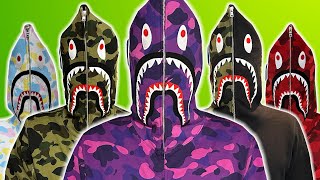 The BEST To WORST BAPE Shark Hoodie [upl. by Dailey131]