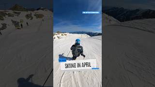 SKIING IN APRIL 😍 kaprun insta360 ski mountains [upl. by Ahsyen]