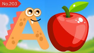 English alphabet Learn Alphabet A to Z ABC Preschool Book Learning A for APPLE Phonetics 203 [upl. by Debarath]