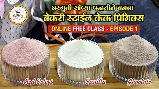 Premix Cake Recipe in Marathi  Homemade Cake Premix  VanillaChocloateRed Valvet cake premix [upl. by Betta19]