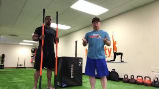 Standing Couch Stretch Part 1 of 2  Stick Mobility Exercise [upl. by Rehsa565]