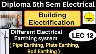 Different Earthing System  Building Electrification LEC 12  Diploma 5th Sem Electrical WBSCTE [upl. by Loziram]