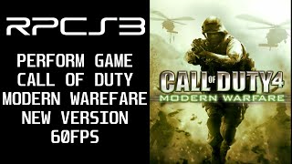 PERFORM CALL OF DUTY 4 MODERN WARFARE RPCS3 60FPS  PLAYABLE [upl. by Haze]