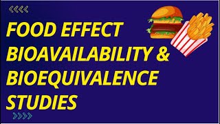 Food Effect Bioavailability amp Bioequivalence Studies [upl. by Lamprey]