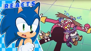 SONIC REACTS TO SONIC BABIES EGGHEAD BECOMES A DAD [upl. by Sayers821]