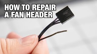 Fixing a Fan Cable that Came Out of the Header [upl. by Yanat]