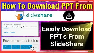 How to download ppt from SlideShare how to download ppt from SlideShare with out login or sign up [upl. by Franni]