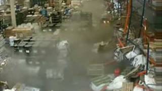 pallet racking destroyed by forklift [upl. by Oecile341]