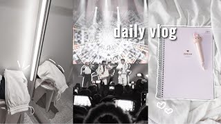 aesthetic vlog ☁️✨ first kpop concert grwm lots of studying celebrating my birthday [upl. by Norvall]