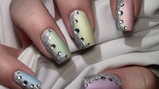 Pastell Mix Nageldesign mit Nagellack für kurze und lange Nägel  Nail Art Design Tutorial [upl. by Tumer]