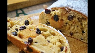 Bread Baking Christstollen  German Fruit Bread  Stollen Recipe [upl. by Lerraf939]