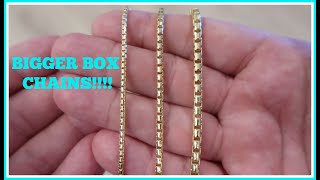 Larger PLAIN BOX CHAINS SOLID GOLD [upl. by Sachi]