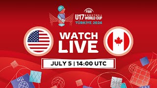 QuarterFinals  USA v Canada  Full Basketball Game  FIBA U17 Basketball World Cup 2024 [upl. by Reywas]