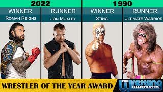 Wrestler Of The Year 1990  2022  Pro Wrestling Illustrated Awards  WWE AEW [upl. by Ydnab]