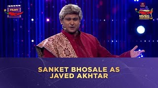 Sanket Bhosale as Javed Akhtar at Smule Mirchi Music Awards 2022 [upl. by Raul36]