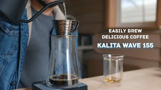 How To Make Pour Over Coffee With The Kalita Wave 155 Brewer  A Simple Guide To Brewing Coffee [upl. by Nuj]