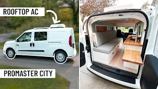 DECKED OUT MICRO CAMPER  FULL TOUR  Promaster City [upl. by Otina]