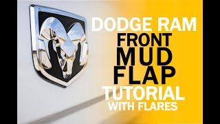 Gatorback RAM Front Rubber No Drill Mud Flap Tutorial  With OE Flares [upl. by Ahseiuqal]