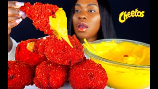 MUKBANG CHEESY 2X SPICY NUCLEAR FIRE FRIED CHICKEN HOT CHEETOS  ASMR EATING  ASMR FOOD  CHALLENGE [upl. by Herzberg472]