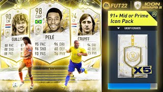 FIFA 22 Worlds First 91 Mid or Prime Icon Upgrade Packs [upl. by Hillegass397]