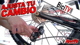 Cómo ajustar un cambio trasero de bicicleta [upl. by Also336]